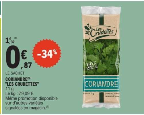 CORIANDRE "LES CRUDETTES"