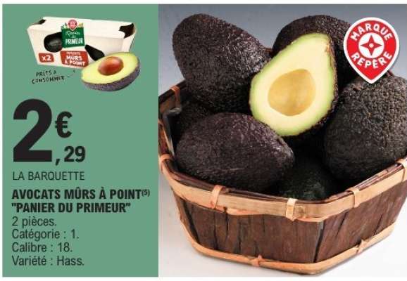 Avocats mûrs à point 'Panier du Primeur'