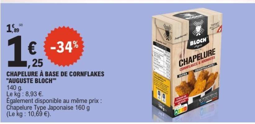 CHAPELURE À BASE DE CORNFLAKES "AUGUSTE BLOCH"