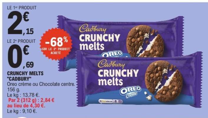 CRUNCHY MELTS "CADBURY"