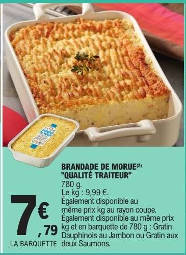 BRANDADE DE MORUE «QUALITÉ TRAITEUR»