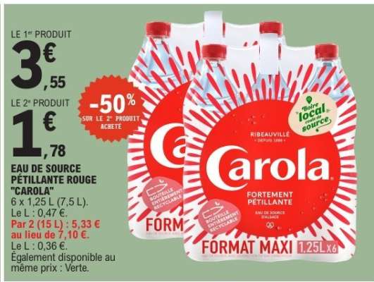 Eau de source pétillante rouge "Carola"