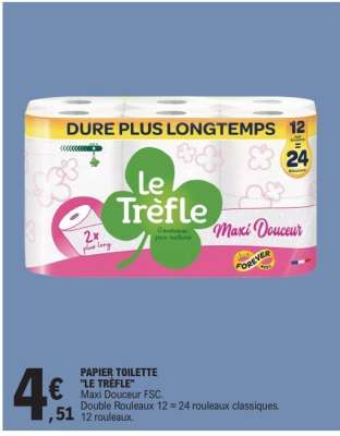 Papier toilette LE TREFLE