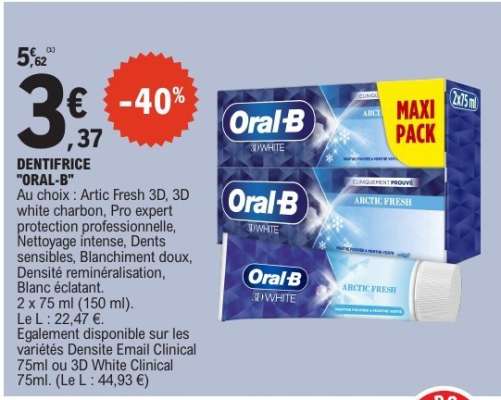 Dentifrice Oral B