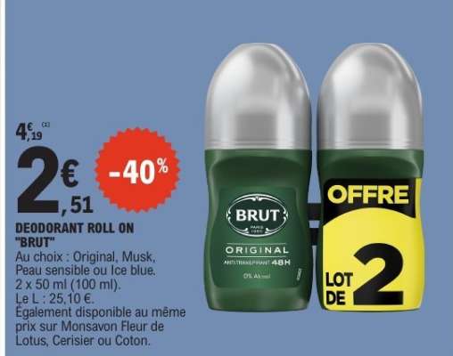 DEODORANT ROLL ON “BRUT”