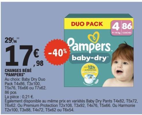 CHANGES BEBE “PAMPERS”