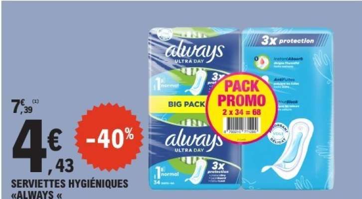 Serviettes Hygiéniques Always