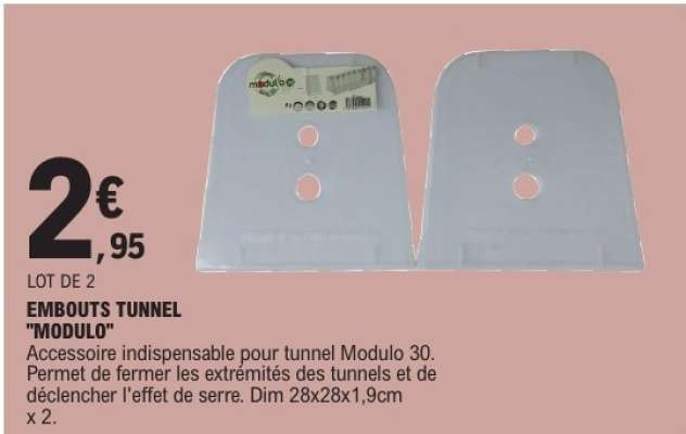 EMBOUTS TUNNEL "MODULO"
