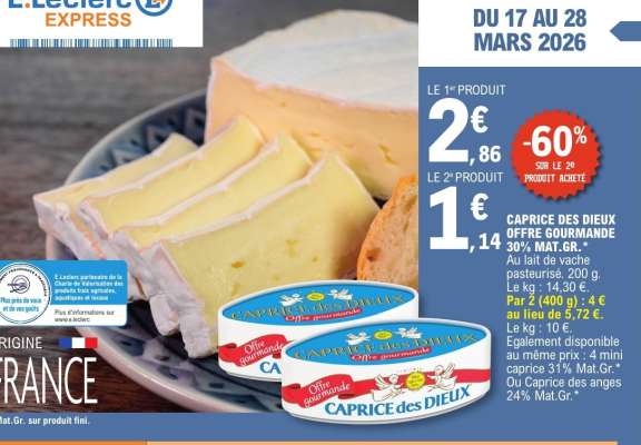 CAPRICE DES DIEUX OFFRE GOURMANDE 30% MAT.GR.