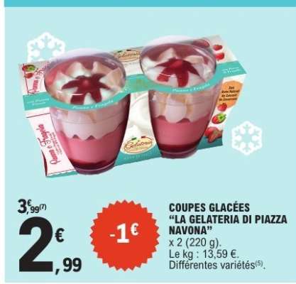 COUPES GLACÉES “LA GELATERIA DI PIAZZA NAVONA”
