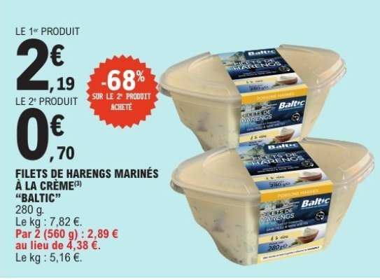 FILETS DE HARENGS MARINÉS À LA CRÈME “BALTIC”