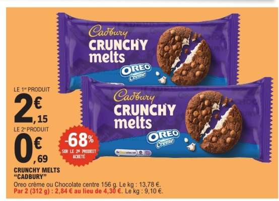 CRUNCHY MELTS "CADBURY"