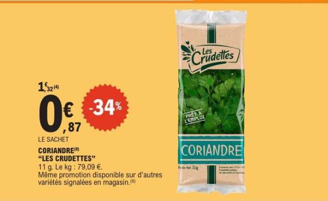 CORIANDRE "LES CRUDETTES"