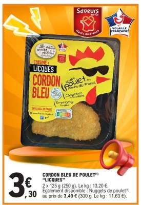CORDON BLEU DE POULET "LICQUES"