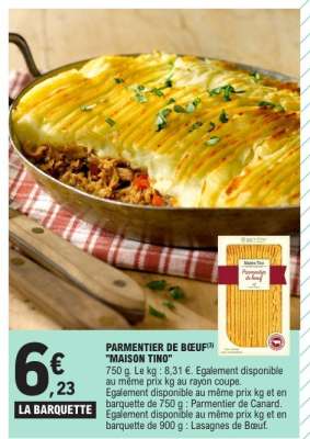 Parmentier de bœuf MAISON TINO