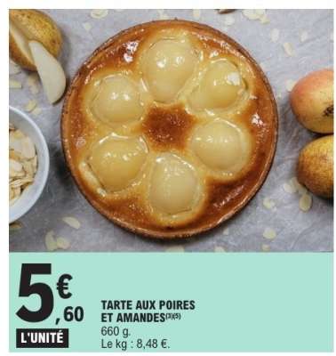 TARTE AUX POIRES ET AMANDES