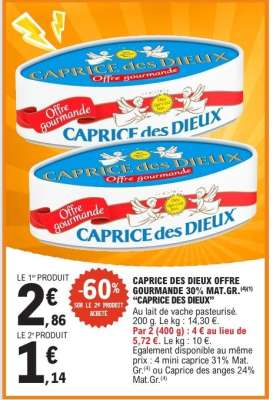 CAPRICE DES DIEUX OFFRE GOURMANDE 30% MAT.GR.