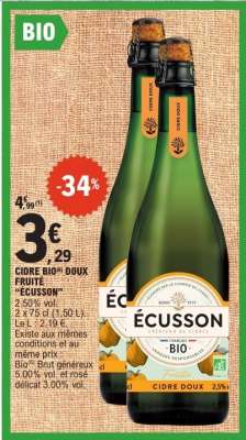 CIDRE BIO® DOUX FRUITÉ “ÉCUSSON”