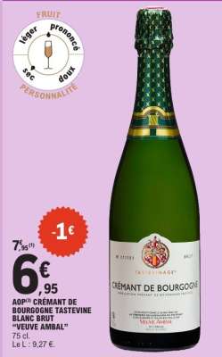 AOP CRÉMANT DE BOURGOGNE TASTEVINE BLANC BRUT 'VEUVE AMBAL'