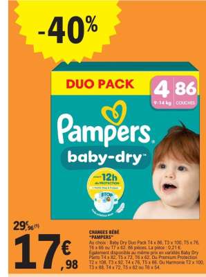 Pampers Baby Dry Duo Pack