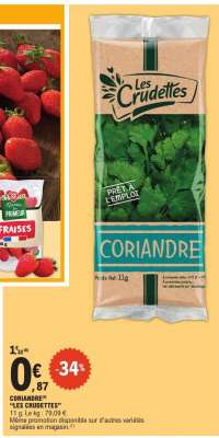 CORIANDRE "LES CRUDETTES"