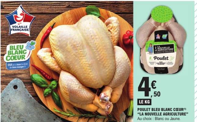 Poulet 'Bleu Blanc Coeur' LA NOUVELLE AGRICULTURE