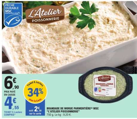 BRANDADE DE MORUE PARMENTIÈRE® MSC "L'ATELIER POISSONNERIE"
