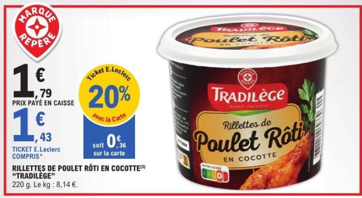 Rillettes de Poulet Rôti en Cocotte "Tradilège"