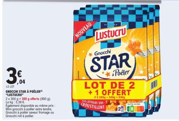 GNOCCHI STAR À POÊLER® "LUSTUCRU"