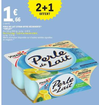 PERLE DE LAIT CITRON OFFRE DÉCOUVERTE