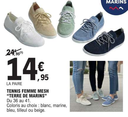 TENNIS FEMME MESH “TERRE DE MARINS”
