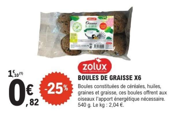 BOULES DE GRAISSE X6