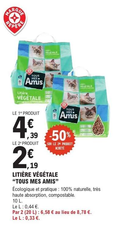 LITIÈRE VÉGÉTALE 'TOUS MES AMIS'