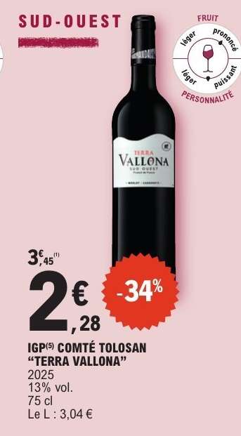 IGP COMTÉ TOLOSAN TERRA VALLONA