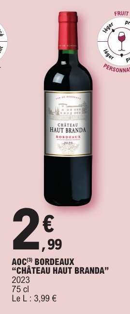 AOC BORDEAUX "CHÂTEAU HAUT BRANDA"