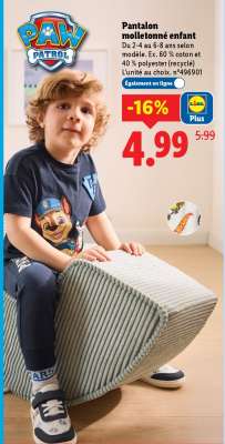 Pantalon molletonné enfant