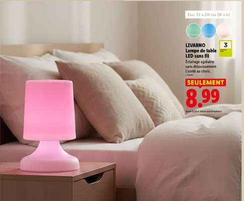 LIVARNO Lampe de table LED sans fil