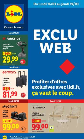 Catalogue Lidl - 16/03/2026 - 19/03/2026.