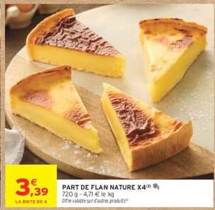 PART DE FLAN NATURE X4