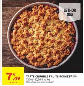 TARTE CRUMBLE FRUITS ROUGES