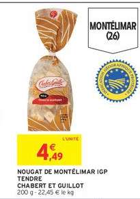 NOUGAT DE MONTÉLIMAR IGP TENDRE CHABERT ET GUILLOT