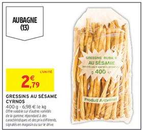 GRESSINS AU SÉSAME CYRNOS