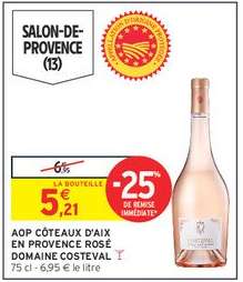 AOP COTEAUX D'AIX EN PROVENCE ROSÉ DOMAINE COSTEVAL