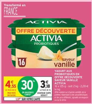 ACTIVIA PROBIOTIQUES saveur vanille