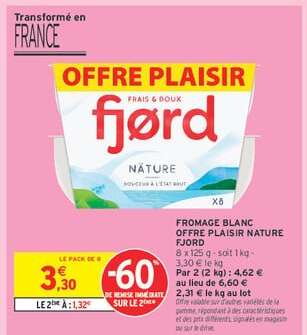 Fromage Blanc Offre Plaisir Nature Fjord