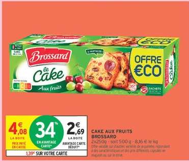 Cake aux fruits Brossard