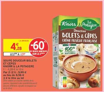 SOUPE DOUCEUR BOLETS ET CÈPES KNORR & LA POTAGÈRE