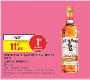 SPIRITUEUX À BASE DE RHUM SPICED GOLD CAPTAIN MORGAN