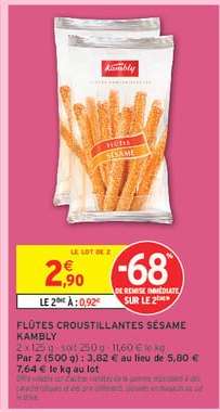 FLÛTES CROUSTILLANTES SÉSAME KAMBLY