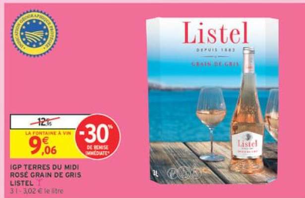 IGP TERRES DU MIDI ROSÉ GRAIN DE GRIS LISTEL